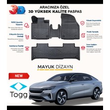 Mayuk Dizayn Togg T10F 2025+ Myk 3D Havuzlu Paspas