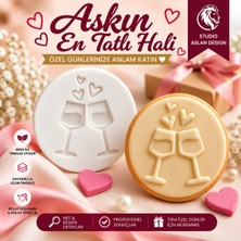 Studio Aslan Design Kadeh Şeker Hamuru Kalıbı 7 cm – Kurabiye, Pasta ve Fondan Baskı Aparatı