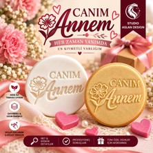 Studio Aslan Design Canım Annem Şeker Hamuru & Kurabiye Kalıbı – Anneler Günü Fondant Baskı Mührü