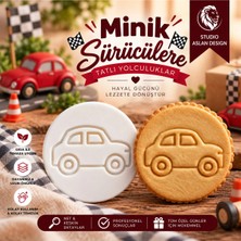 Studio Aslan Design Araba Kalıbı Şeker Hamuru & Kurabiye Mührü – Fondant Araba Baskı Kalıbı