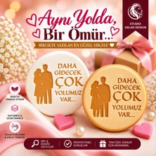 Studio Aslan Design Daha Gidecek Çok Yolumuz Var Çift Şeker Hamuru ve Kurabiye Kalıbı | Sevgiliye Eşe Özel Romantik Kabartma Damga | Yıldönümü Sevgililer Günü Kalıbı