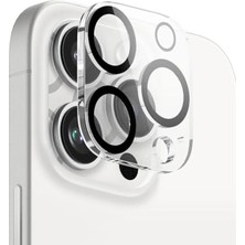 Iphone 16 Pro; 16 Pro Max 3D Kamera Camı Lens Koruyucu Glass Şeffaf Night Delux VERSION-AL3403