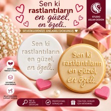 Studio Aslan Design Sen Ki Rastlantıların En Güzeli En Özeli Yazılı Şeker Hamuru Baskı Kalıbı 7 cm | Sevgililer Günü, Romantik Kurabiye ve Cupcake Süsleme