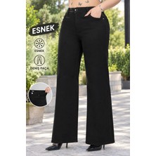 Era Lisa Normal Kesim Düz Paça Yüksek Bel Kadın Büyük Beden Kot Pantolon