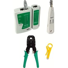 Kablo, Krone Kep Pense RJ45 RJ11 Jak Sıkma Pensesi Test Cihazı Kablo Soyucusu