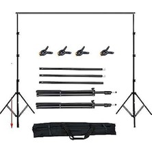 3X3M Backdrop Fon Standı Stüdyo Stand Kit Taşıma Çantalı Set 3x3 Metre Fon Stant