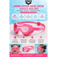 Arena Mask Çocuk Yüzücü Gözlüğü Pembe 2-5 Yaş | Anti-Fog Buğu Önleyici Uv Korumalı Silikon Havuz Deniz Yüzme Gözlüğü