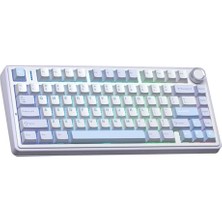 F75 Tkl Mekanik Rgb Klavye, Nimbus V3 Switch, Kablosuz, Makrolu Hot Swap, Buz Mavisi