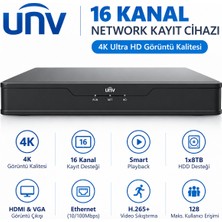 Uniview Unv NVR301-16S3 4K 16 Kanal H265+ Nvr Kayıt Cihazı