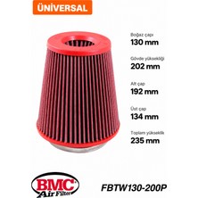 Bmc FBTW130-200P Universal Konik Performans Hava Filtresi 130 mm Boğaz / 202 mm Yükseklik / Plastik Kapak
