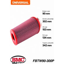 Bmc FBTW90-300P Universal Konik Performans Hava Filtresi 90 mm Boğaz / 302 mm Yükseklik / Plastik Kapak