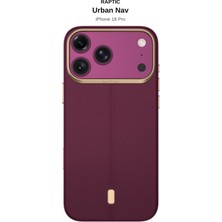iPhone 18 Pro Uyumlu Kılıf M-Safe Şarj Özellikli Raptic Urban Nav Serisi Kapak Mürdüm