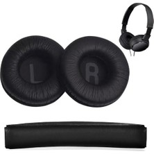 Yedek Köpük Kulak Pedleri; 70 mm (Siyah), 1 Çift Kulaklık Pedi ve 1 Kafa Bandı Jbl TUNE600 T500BT T450 T450BT JR300BT Için Bellek Köpüklü