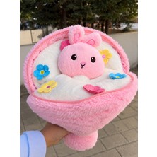 DMR Accessoire Sevimli Pembe Tavşan Peluş Buket 40 cm Hediyelik Peluş Buket