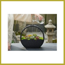 Bezos 3D Baskı Self-Watering Planter - Kendi Kendini Sulayan Saksı-Siyah Bcks
