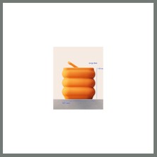 Bezos 3D Baskı Baklava Formlu Sallanır Kapaklı Çöp Kutusu Büyük Boy Mutfak Banyo Ofis Kovası 157X157X148 mm Turuncu Mmbz