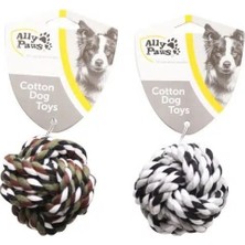 Hilera Ally Paws Diş Kaşıma Ipli Top Köpek Oyuncağı 8 cm 10613