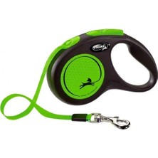 Hilera Flexi Neon Small 5m Şerit Otomatik Köpek Gezdirme Tasması Yeşil