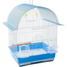 Hilera Birdlife Çift Kapılı Kuş Kafesi Mavi 34,5X28X46 cm
