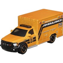 Matchbox Moving Parts 70 Years Special Edition Die-Cast Vehicle, HMV12 ~ 2019 Ram Ambulance'den Esinlenilmiştir ~ 5/5 Turuncu ve Siyah