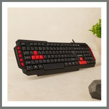 Bezos USB Kablolu Oyuncu Klavye (Renkli Tuşlar, 150 Cm) Mmbz