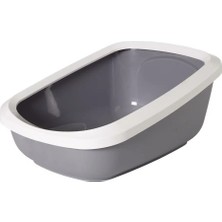 Hilera Savic Aseo Açık Yüksek Kenarlı Kedi Tuvaleti Gri 67X48X28 cm
