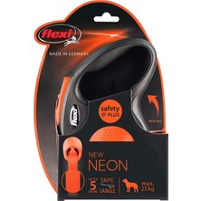 Hilera Flexi Neon Medium 5m Şerit Otomatik Köpek Gezdirme Tasması Turuncu