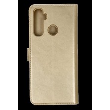 Techroid Realme C3 Trend S Plus Kapaklı Kılıf - Gold