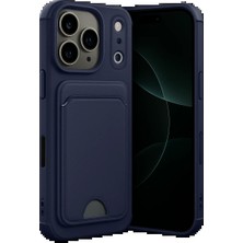 Techroid Apple iPhone 17 Pro Max Kelvin Kartvizitli Silikon - Lacivert