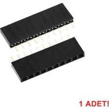 Devremarkt 10 Pin Tek Sıra Dişi Header 180 Derece 1X10 Pin 2.54MM Soket Konnektör Breadboard Pcb Devre Bağlantı Parçası