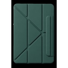 Techroid Apple iPad 2025 10.9 10.nesil (A16) Edz Manyetik Standlı Tablet Kılıfı - Koyu Yeşil