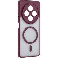 Techroid Xiaomi Redmi 14C Loji Magsafe Kapak - Bordo
