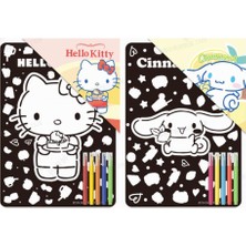 Sanrio Lisanslı Hello, Boyama Seti (, )(A), Kitty ve Arkadaşları, 2 Çeşitli Model