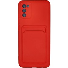 Techroid Samsung Galaxy A02S Kılıf Kelvin Kartvizitli Silikon - Kırmızı