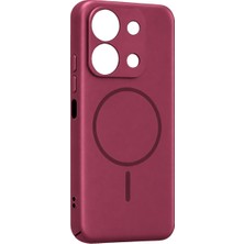 Techroid Xiaomi Redmi 15C 4g Mika Pc Magsafe Kapak - Bordo