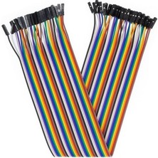 Devremarkt 30CM 40 Pin Dişi Dişi Dupont Kablo 300MM Ayrılabilir 2.54MM 10 Renk Breadboard Atlama Kablosu Jumper Test Prototip Deneme Devre Bağlantı Tel