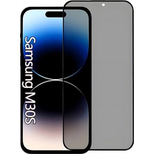 HONTINGA Samsung Galaxy M30S Uyumlu Hayalet Ekran Koruyucu 9h Yüksek Netlik Seramik Kırılmaz Tam Kaplayan Gizlilik Ekran