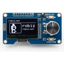 Devremarkt 1.3 Inch Beyaz OLED Modül EC11 Rotary Encoder 2 Buton 3.3V SH1106 128X64 Piksel Iıc I2C Seri 1.3” Ekran LCD Gösterge Arduino STM32 ESP32