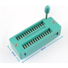 Devremarkt 28 Pin Zif Soket Mandallı Kolay Entegre Montaj Aparatı Test Deney Prototip Programlayıcı Geliştirme Kartı Altın Kaplama 2.54MM Dıp Zıf