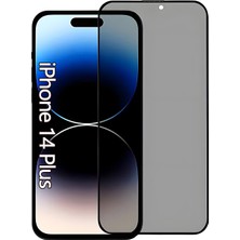HONTINGA iPhone 14 Plus Uyumlu Hayalet Ekran Koruyucu 9h Yüksek Netlik Seramik Kırılmaz Tam Kaplayan Gizlilik Ekran