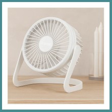 Bezos USB Şarjlı Masaüstü Fan 14.5X14.1 cm Pvc Gövde Mac