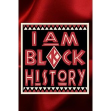 Crimson And Cream I Am Black History, 120 Sayfalı Boş Çizgili Günlük Defteri