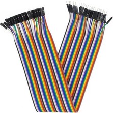 Devremarkt 30CM 40 Pin Erkek Dişi Dupont Kablo 300MM Ayrılabilir 2.54MM 10 Renk Breadboard Atlama Kablosu Jumper Test Prototip Deneme Devre Bağlantı Tel