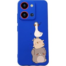 S19 Max Pro S Mavi Silikon Kılıf, Baskılı ve Kamera Korumalı