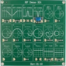 Devremarkt Rf Demo Kit Smith Chart Pcb Rf Devre Filtre Test Eğitim Analiz Kartı Swr Empedans Uyumu Attenuator 50OHM Load Thru Kısa Açık 433MHZ Lc Low High Band