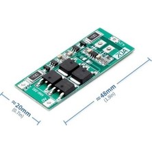 Devremarkt Bms 2s 20A Balans Koruma Kartı 2s Lityum Batarya Bms 7.4V 18650 Li-Ion Pil Koruma Devresi