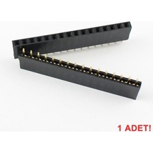 Devremarkt 16 Pin Tek Sıra Dişi Header 180 Derece 1X16 Pin 2.54MM Soket Konnektör Breadboard Pcb Devre Bağlantı Parçası