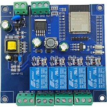 Devremarkt ESP32 Röle Kartı 4 Kanal ESP32-WROOM-32E Ac 220V Dc 7-30V Dc 5V Wifi Bluetooth No Nc Com Akıllı Ev Esphome Iot Pompa Fan Havalandırma Lamba Perde