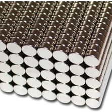 10 Adet 6 mm x 3 mm Yuvarlak Güçlü Neodyum Mıknatıs Magnet