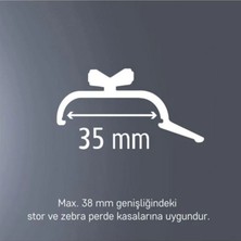Aklan Asil Korniş Stor Perde Takma Aparatı 3,5 cm Storlar ile Uyumludur 50 Adet
